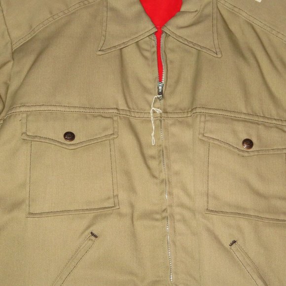 Vintage VTG Dickies Tan Lined Work Jacket Size 42 NWT - Picture 2 of 5